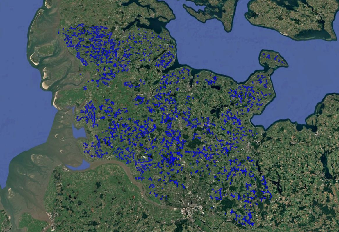 Windkraftkarte Schleswig-Holstein - Alle Daten in einer Datei