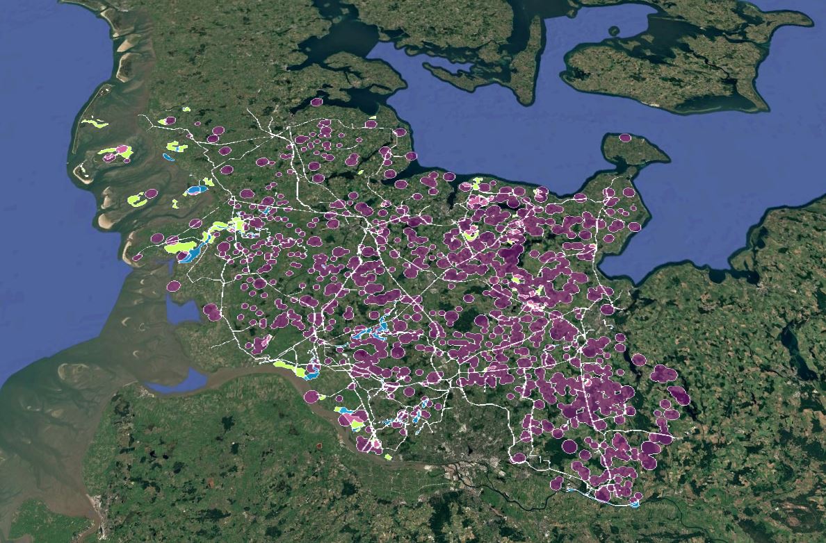 Windkraftkarte Schleswig-Holstein - Alle Daten in einer Datei
